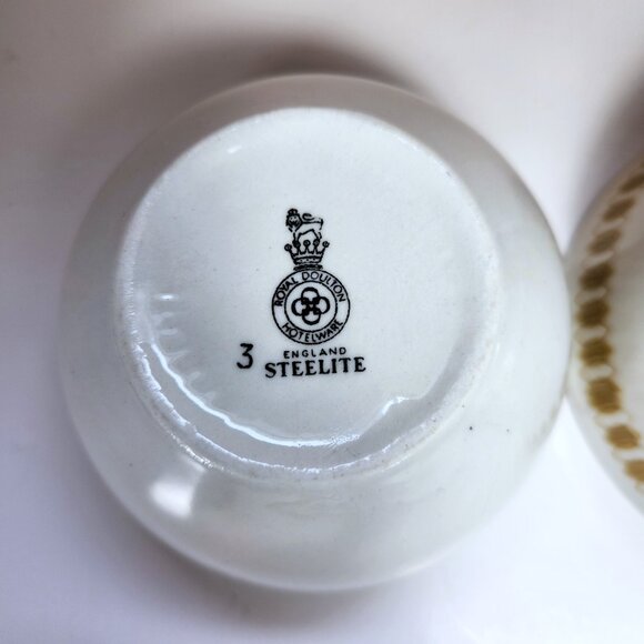 Royal Doulton Bowls Mayfair Pattern Set of 2 Hotel ware England MCM Steelite - Picture 8 of 8